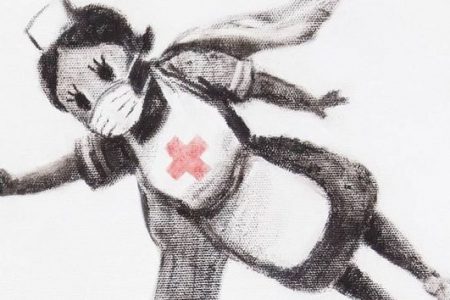 Banksy’den hemşireler için “süper kahraman” eseri