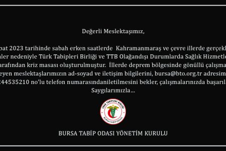 Meslektaşlarımıza önemli duyuru!